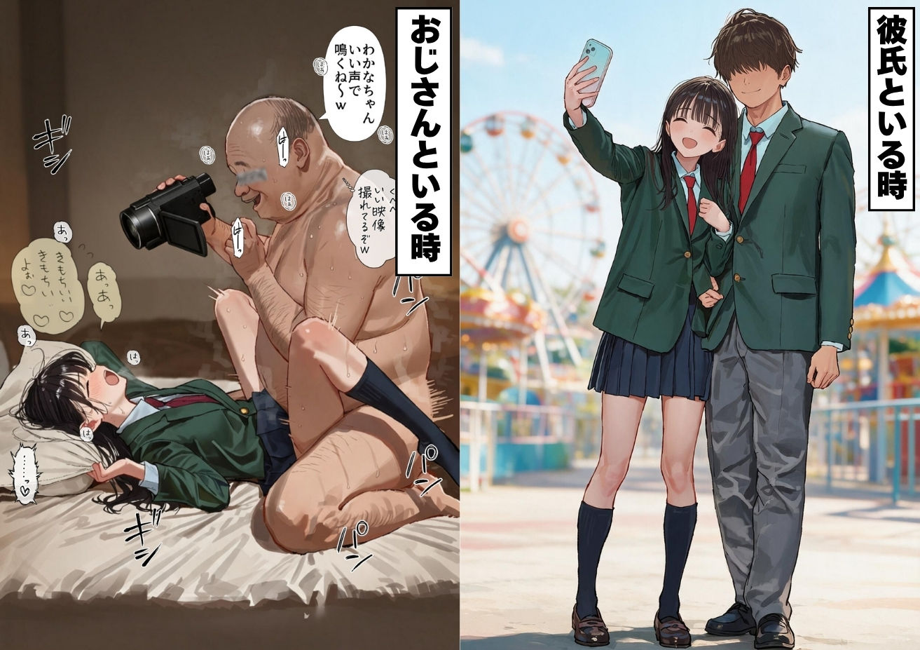 【素人ハメ撮りファイル1巻】僕の知らない所でおじさんと交尾する彼女、わかな(80/56/84) d_812859 画像10