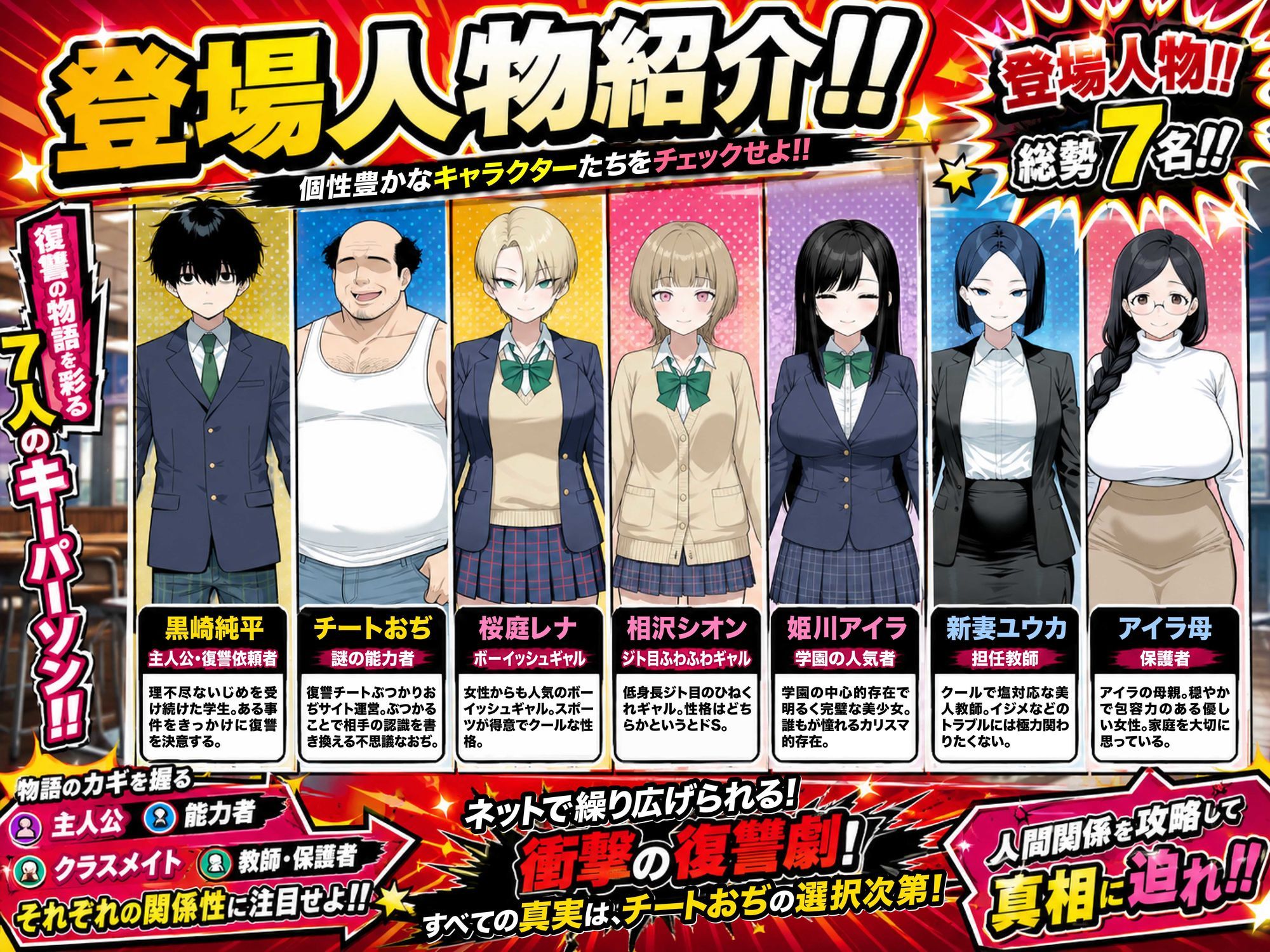 ぶつかりチートおぢEX 復讐代行!集団いじめ加害者を全員意識改変!アヘ顔Wピースさせてみた件〜 d_803203 画像1