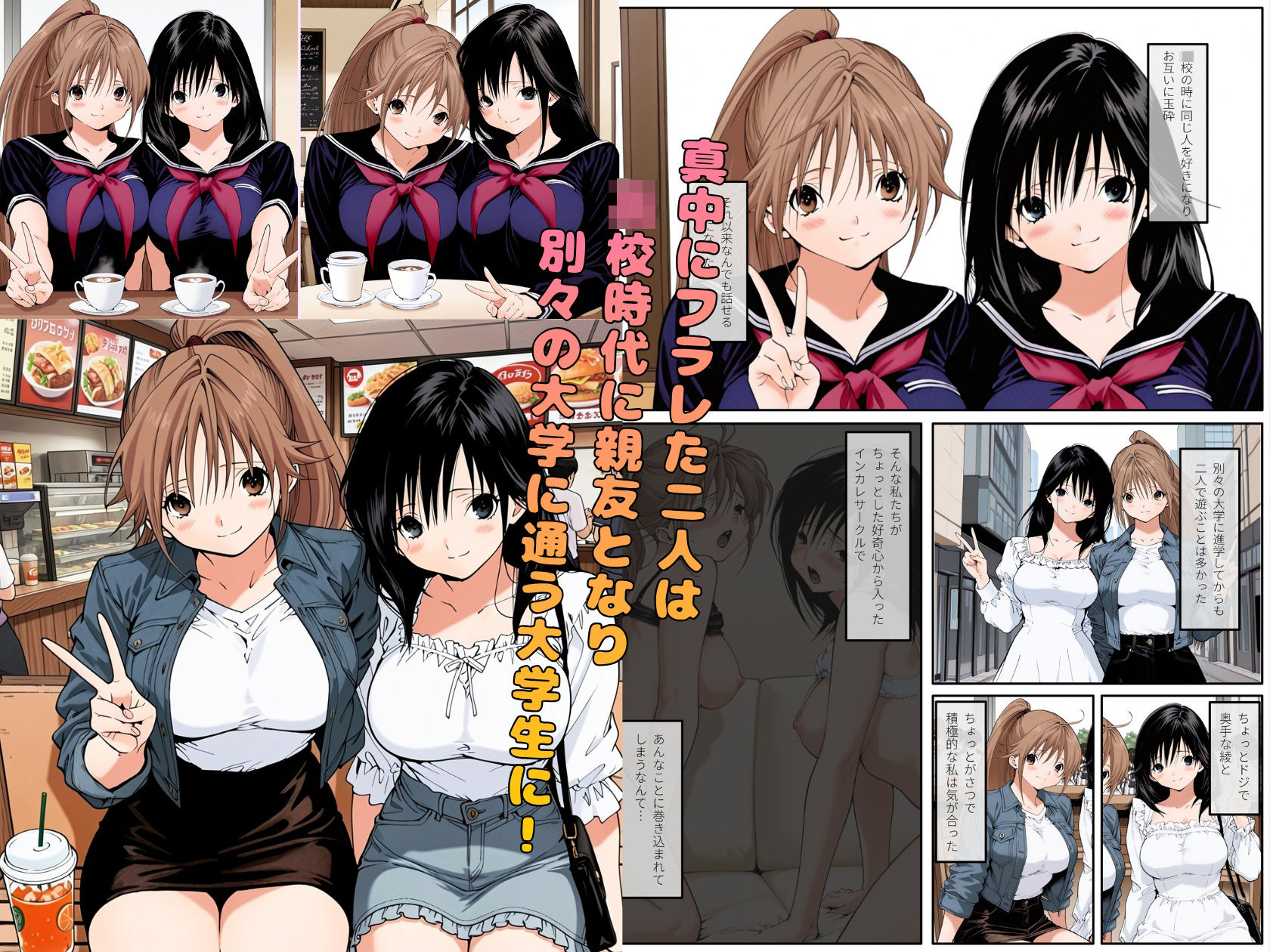 いちご大学物語〜信用した女先輩に騙されて親友と一緒にヤリサー合宿で何度も生ハメされました〜 d_818016 画像1